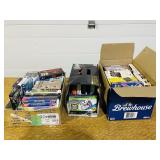 3 boxes various vhs tape