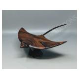 crafted wood Stingray ornament