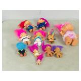 9 Troll dolls