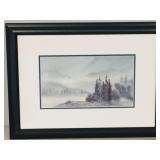 framed watercolor- Elaine Fleming  13 x 17.5'
