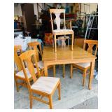 vintage refinished table & 6 chair set