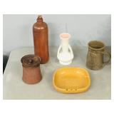5 ceramic & stoneware items