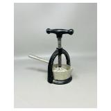 antique cast screw press juicer
