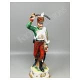Porcelain soldier figurine  13' tall