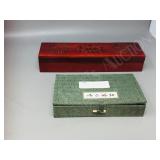 oriental calligraphy set & wood chopstix case