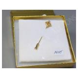 14K gold stick pin - marked