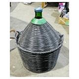 wicker wrapped carboy