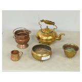 collection of brass items