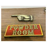 2 wood direction signs -