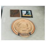 3 pc ceramic wall decor
