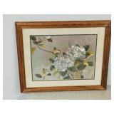 framed oriental art-  18.5' x  22.5'