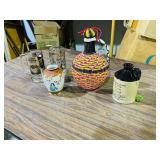 5 pcs glass & pottery-