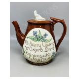 antique Scottish wedding teapot c1899 - 7.5' tall