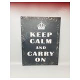 12' x 16' tin sign-'Keep Calm & Carry On