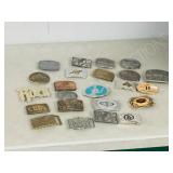 assorted novelty belt buckles
