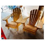 pair of Canada 150 Adirondack wood chairs