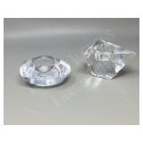 2 pcs Orofors crystal- signed
