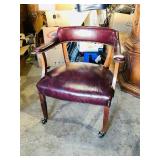 vintage leather tub chair