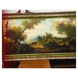 framed oil on canvas painting, signed  30 x 54'