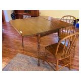 drop side table and 2 chairs