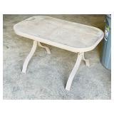 small aluminum framed patio table