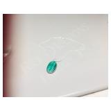 Malachite & silver pendant/ chain