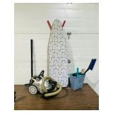 misc household , vac, ironing board, brushes -