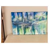 original acrylic by Anthony Steffes 'Persian City'
