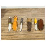 3 vintage knives w/ cases