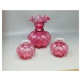 flat- Cranberry glass items