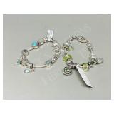 2 Pandora style bracelets