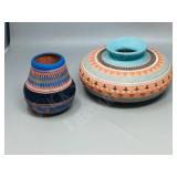 2 pcs Navajo pottery - signed