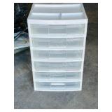 6 drawer plastic storage shelf