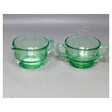Urainium glass cream/ sugar