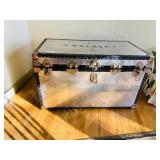 chrome and black trunk 36w x 20d x 22h