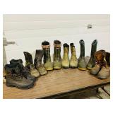 6 sets of various work boot - most size 11-