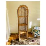 vintage wicker shelf 19w x 70h x 14d