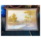 Mountain scape painting on canvas