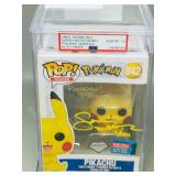 Pokemon, Pikachu in case, graded autograph