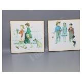 pair- 8' x 8' Rockwell wall art