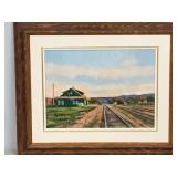 framed orig.- K.Sawatzky 'train station'