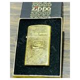 vintage solid brass Zippo " Coke "  lighter