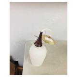vintage ceiling light glass & wood