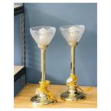 pair of vintage table lamps - 18" h