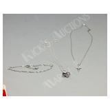 box- 3 pc 925 silver-2 necklace, 1 bracelet