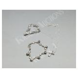 box- 3 pc 925 silver -2 necklaces, 1 bracelet