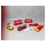 flat- vintage toy firetrucks & more