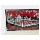 4 panel Asian wall decor 7.5" x 19" each panel