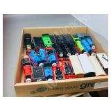 flat- assorted toy train engines + more
