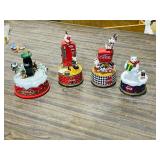 4 musical Coca - Cola orniments-